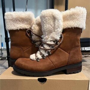 UGG Fraser SHEEPSKIN Shearling LEATHER Combat WINTER Snow HIKING BOOTS